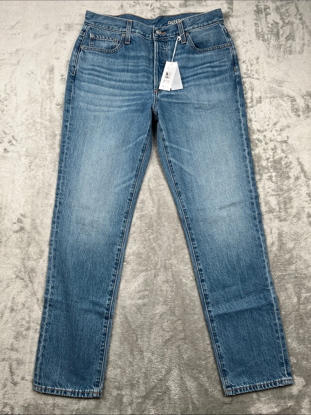 NEW Outerknown 28, 6 Generation Slim Straight Jeans Fly Button USA